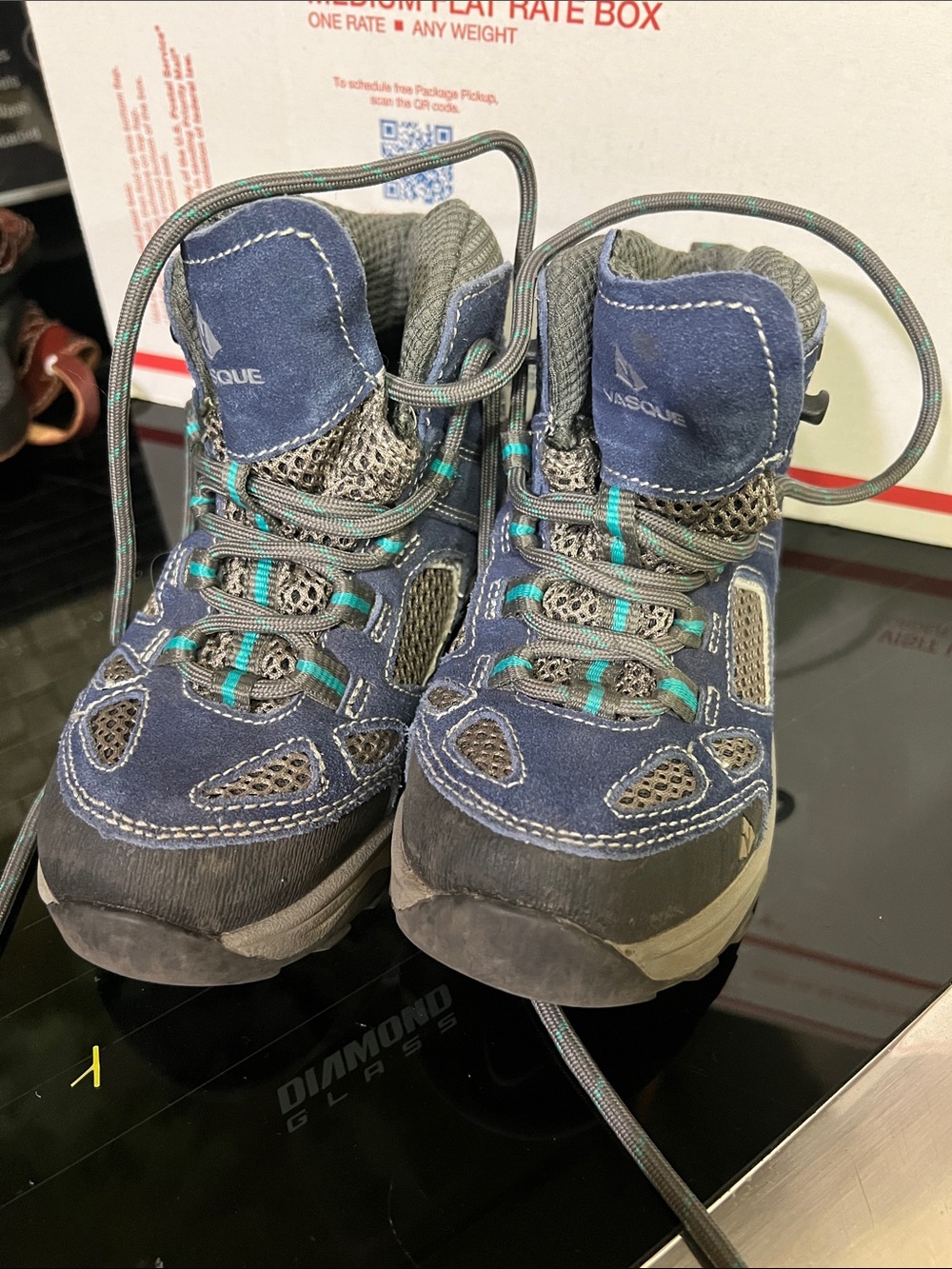 Vasque Kids Navy and Teal Trail Boots